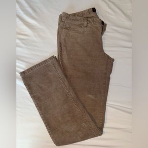 J.Crew Brown Low/Mid-Rise Velvet Straight Pants Size 32